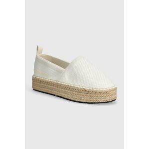 Espadrilky Calvin Klein Jeans PLATFORM ESPADRILLE UC biela farba, na platforme, YW0YW01377