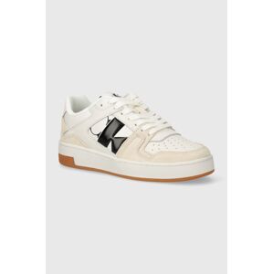 Tenisky Calvin Klein Jeans BASKET CUPSOLE LOW MIX NBS DC béžová farba