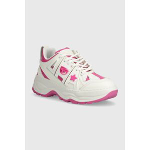 Kožené tenisky Chiara Ferragni Eyefly Sneakers ružová farba, CF3305_285
