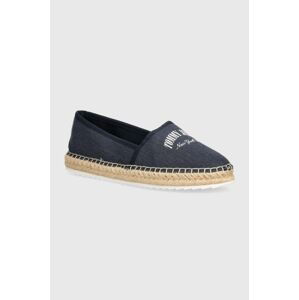 Espadrilky Tommy Jeans TJW VARSITY ESPADRILLE tmavomodrá farba, EN0EN02470