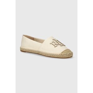 Espadrilky Lauren Ralph Lauren Cameryn béžová farba, 802920405006