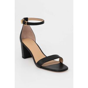 Kožené sandále Lauren Ralph Lauren Logan čierna farba, 802927949001