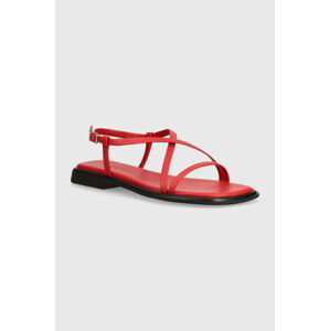 Kožené sandále Vagabond Shoemakers IZZY dámske, červená farba