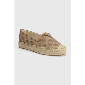 Espadrilky Guess JOLANDE hnedá farba, FLGJDE FAL14