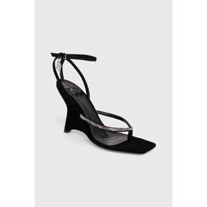 Sandále Elisabetta Franchi čierna farba, SA24L42E2