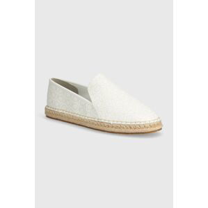 Espadrilky Calvin Klein ESPADRILLE EPI MONO biela farba, HW0HW01917