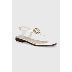 Kožené sandále Guess MIRY dámske, biela farba, FLJMIR LEA03