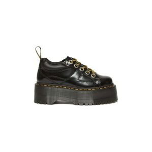 Kožené poltopánky Dr. Martens 5i Quad Max dámske, čierna farba, na platforme, DM31423001