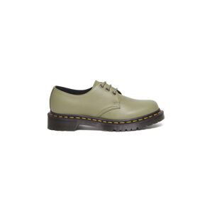 Kožené poltopánky Dr. Martens 1461 dámske, zelená farba, na plochom podpätku, DM31696357