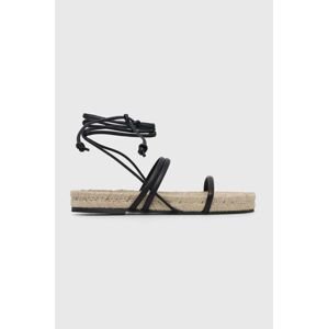 Kožené sandále Alohas Rayna dámske, čierna farba, S100322.01