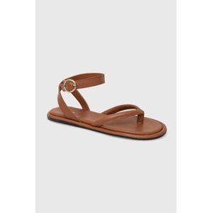 Kožené sandále Alohas Seneca dámske, hnedá farba, S00693.80