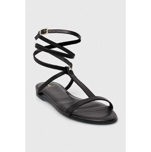Kožené sandále Patrizia Pepe dámske, čierna farba, 2X0017 L048 K103