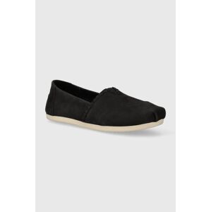 Nubukové espadrilky Toms Alpargata čierna farba, 10020666