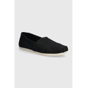 Espadrilky Toms Alpargata čierna farba, 10020665