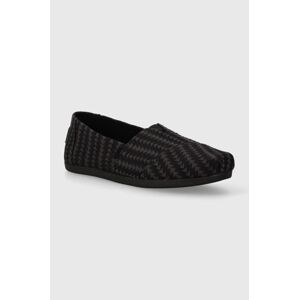 Espadrilky Toms Alpargata čierna farba, 10020680