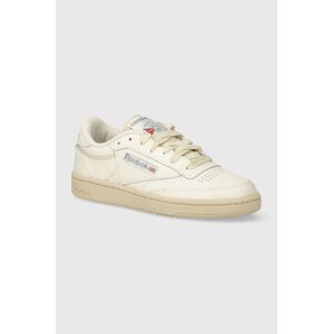 Kožené tenisky Reebok Classic Club C 85 béžová farba, 100074235