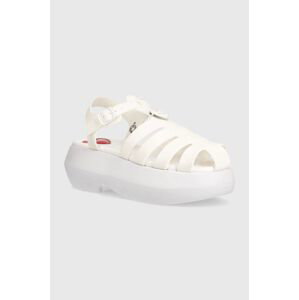 Sandále Love Moschino dámske, biela farba, na platforme, JA16247I0II38100