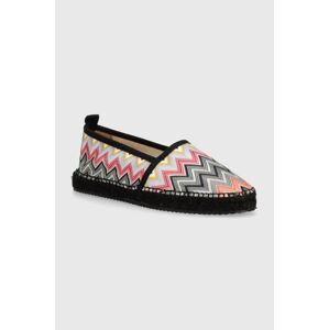 Espadrilky Missoni Elle čierna farba, M26_001