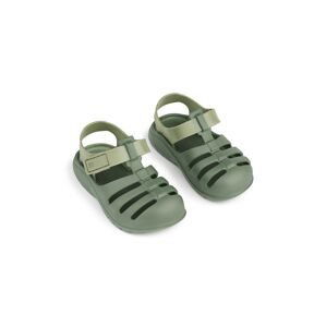 Detské sandále Liewood Beau Sandals zelená farba