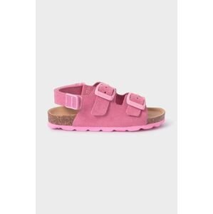 Detské semišové sandále Mayoral ružová farba