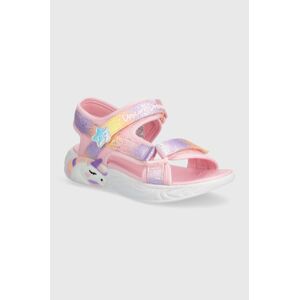 Detské sandále Skechers UNICORN DREAMS SANDAL MAJESTIC BLISS ružová farba