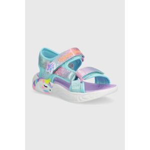 Detské sandále Skechers UNICORN DREAMS SANDAL MAJESTIC BLISS tyrkysová farba