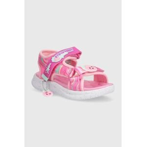 Detské sandále Skechers JUMPSTERS SANDAL SPLASHERZ ružová farba