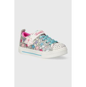 Detské tenisky Skechers TWINKLE SPARKS SHIMMER STARS biela farba