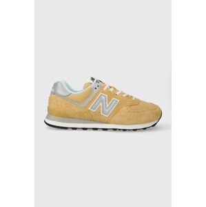 Semišové tenisky New Balance 574 béžová farba, U574PGW