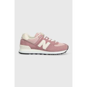 Tenisky New Balance 574 ružová farba, U574BWE