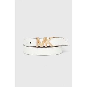 Obojstranný kožený opasok MICHAEL Michael Kors dámsky, biela farba