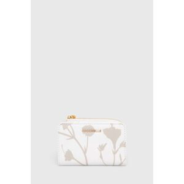 Kožená peňaženka Coccinelle dámsky, biela farba