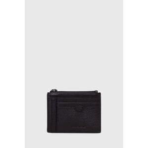 Kožená peňaženka Coccinelle pánsky, čierna farba