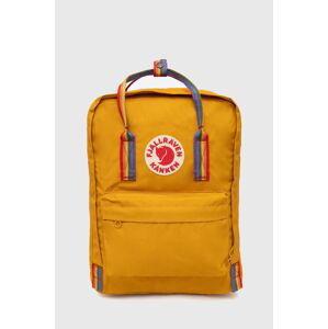 Ruksak Fjallraven Kanken Rainbow dámsky, oranžová farba, veľký, s nášivkou, F23620