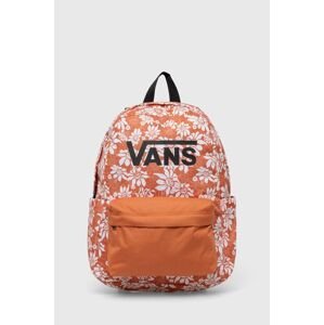 Detský ruksak Vans OLD SKOOL GROM BACKPACK oranžová farba, veľký, vzorovaný