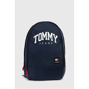 Ruksak Tommy Jeans pánsky, tmavomodrá farba, veľký, s potlačou