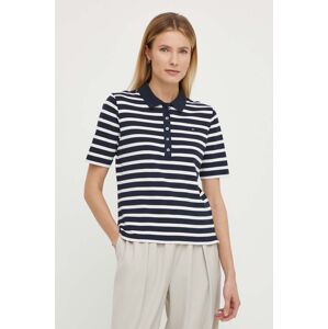 Polo tričko Tommy Hilfiger dámsky, tmavomodrá farba