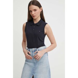 Top Tommy Hilfiger dámsky,tmavomodrá farba,WW0WW41794