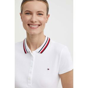 Polo tričko Tommy Hilfiger dámske, biela farba, WW0WW42749