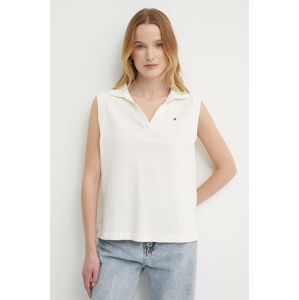 Top Tommy Hilfiger dámske,béžová farba,WW0WW41284