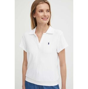 Polo tričko Polo Ralph Lauren dámsky,biela farba,211936221