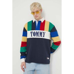 Bavlnené tričko s dlhým rukávom Tommy Jeans Archive Games vzorované, DM0DM19787