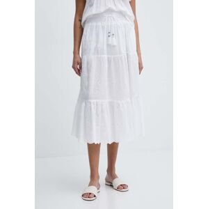 Bavlnená sukňa Pepe Jeans DARLING biela farba, maxi, áčkový strih, PL901122