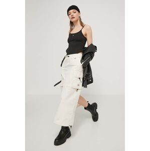 Sukňa Dickies JACKSON SKIRT W béžová farba, maxi, áčkový strih, DK0A4YV7