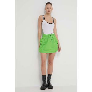 Sukňa Karl Lagerfeld Jeans zelená farba, mini, puzdrová