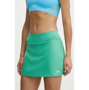 Športová sukňa Reebok Identity Training zelená farba, mini, rovný strih, 100076307