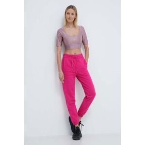 Tepláky adidas by Stella McCartney ružová farba, jednofarebné, IS1215