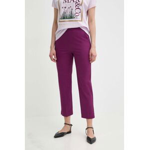 Nohavice MAX&Co. dámske,fialová farba,cigaretový strih,vysoký pás,2416131054200