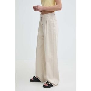 Nohavice MAX&Co. dámske,béžová farba,široké,vysoký pás,2416131104200