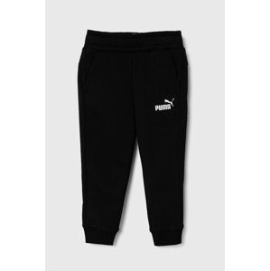 Detské tepláky Puma ESS Logo Pants TR cl B čierna farba, s potlačou